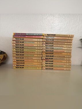 Huge Lot of 28 Trixie Belden Books,Golden Press Yellow,Spine Includes #35 & #36